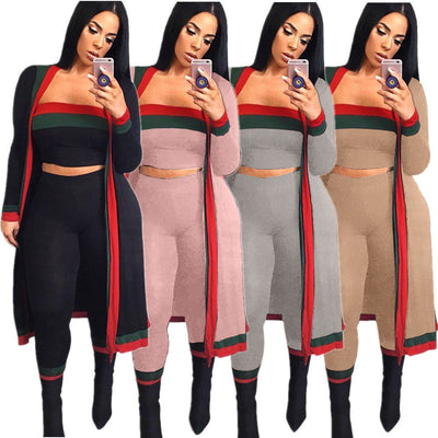 Casual Tracksuit Women Clothes 3 Piece Sets null