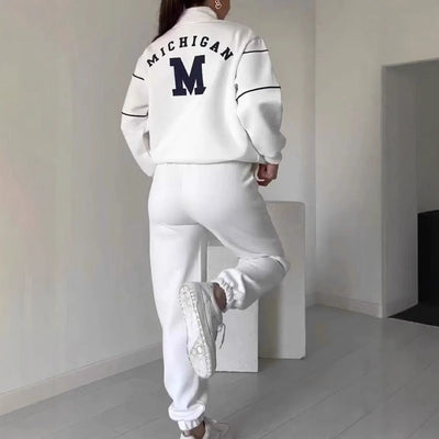 Womens 2 Piece Outfits Lounge Hoodless Pullover Sweatshirt Sweatsuit Sets Sweatshirt Baggy Fashion Sweatpants With Pockets null