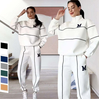 Womens 2 Piece Outfits Lounge Hoodless Pullover Sweatshirt Sweatsuit Sets Sweatshirt Baggy Fashion Sweatpants With Pockets null